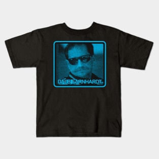 Dale Earnhardt DE aesthetic turquoise blue color Kids T-Shirt